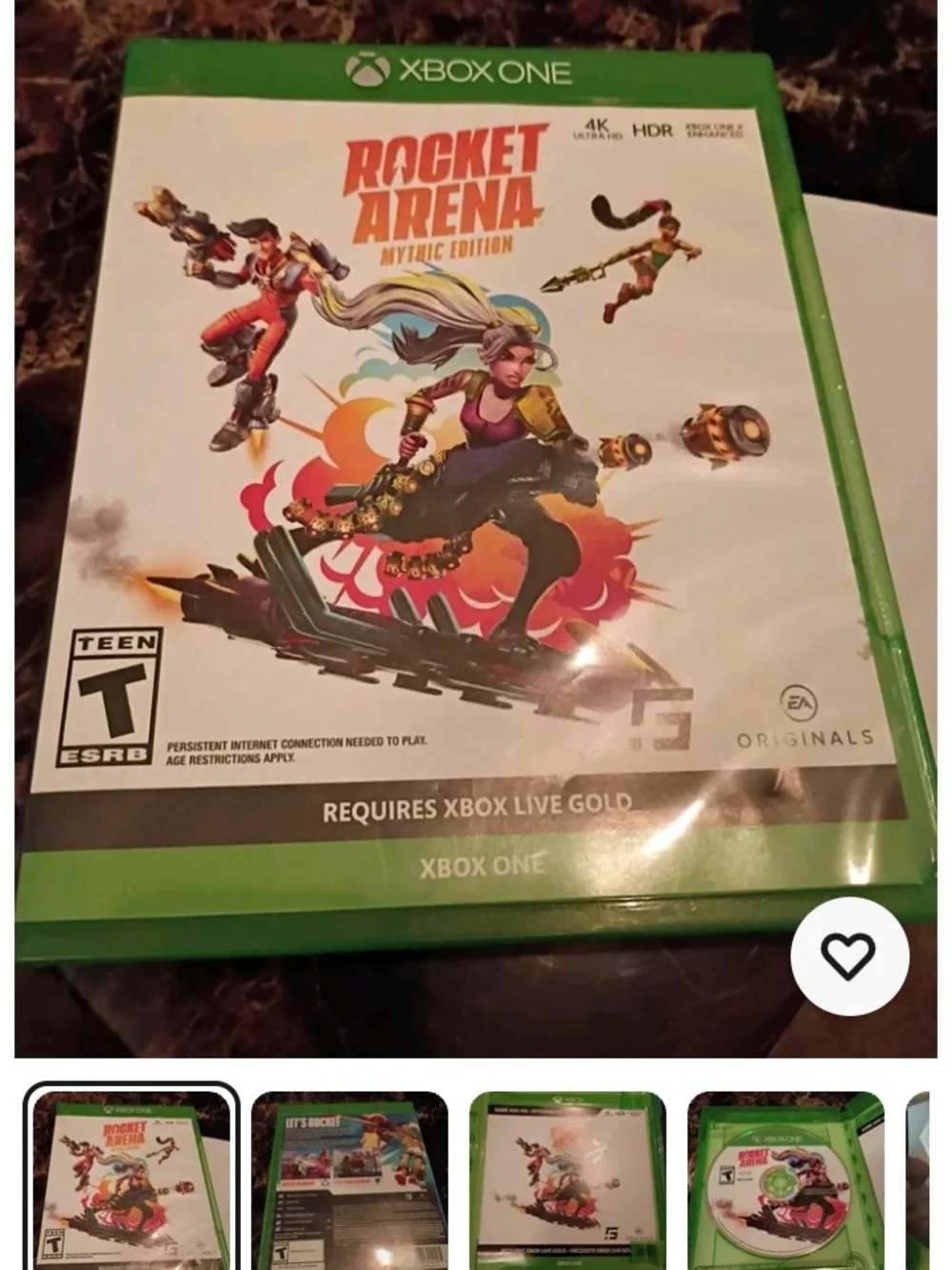 Rocket Arena Mythic Edition for Xbox One - White & Green Game Case